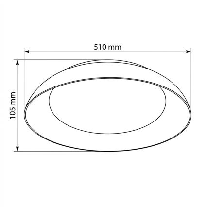 Brilagi - LED prigušivo stropno svjetlo ALVA LED/48W/230V 3000-6500K Ø 51 cm bijela + daljinski upravljač