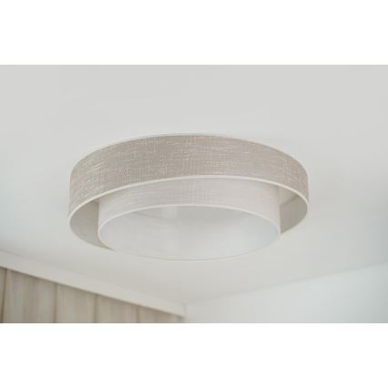 Brilagi - LED Prigušiva stropna svjetiljka DOVER SHINE LED/24W/230V 3000/4000/6500K siva/krem + daljinski upravljač