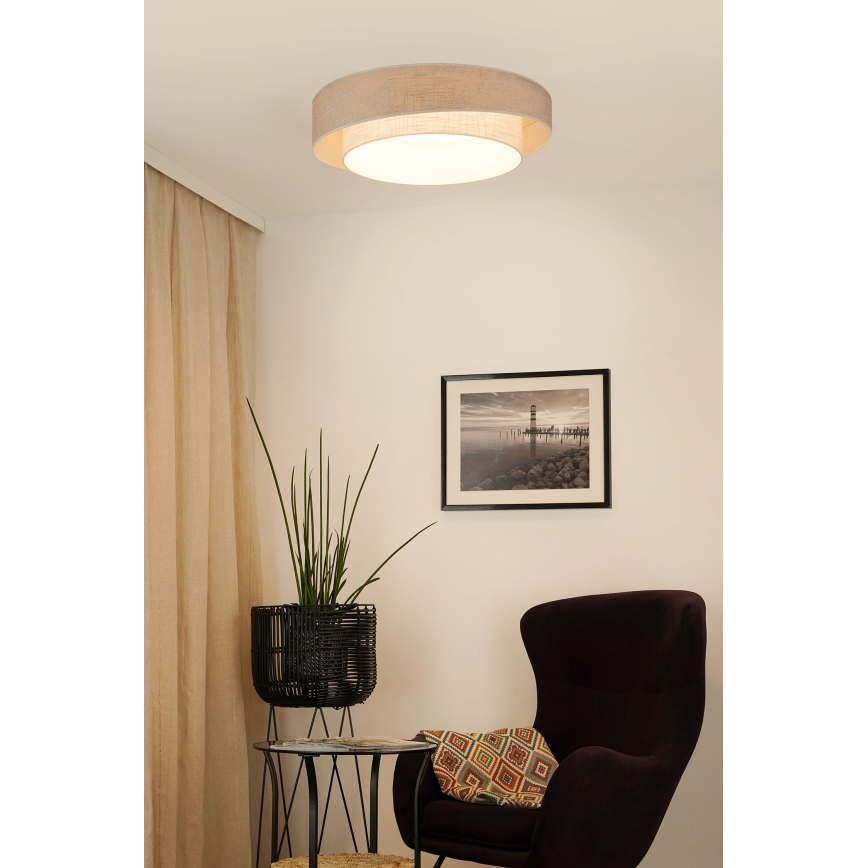 Brilagi - LED Prigušiva stropna svjetiljka DOVER SHINE LED/24W/230V 3000/4000/6500K siva/krem + daljinski upravljač