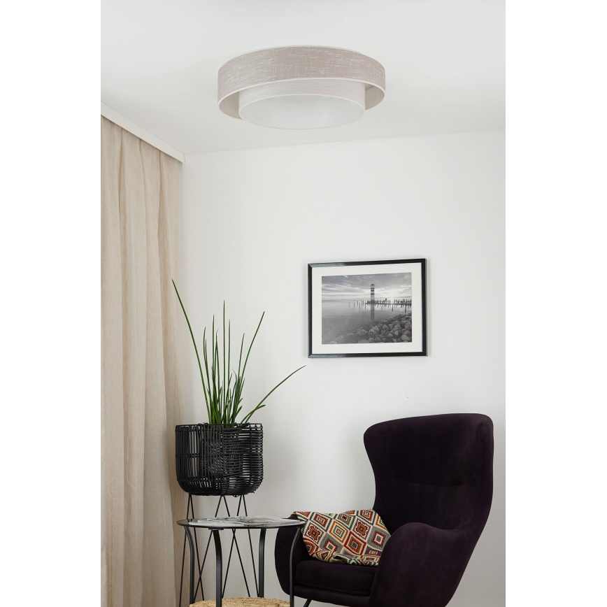 Brilagi - LED Prigušiva stropna svjetiljka DOVER SHINE LED/24W/230V 3000/4000/6500K siva/krem + daljinski upravljač