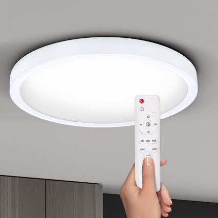 Brilagi - LED Prigušiva stropna svjetiljka ESTELA LED/36W/230V 3000-6500K ø 30 cm bijela + daljinski upravljač