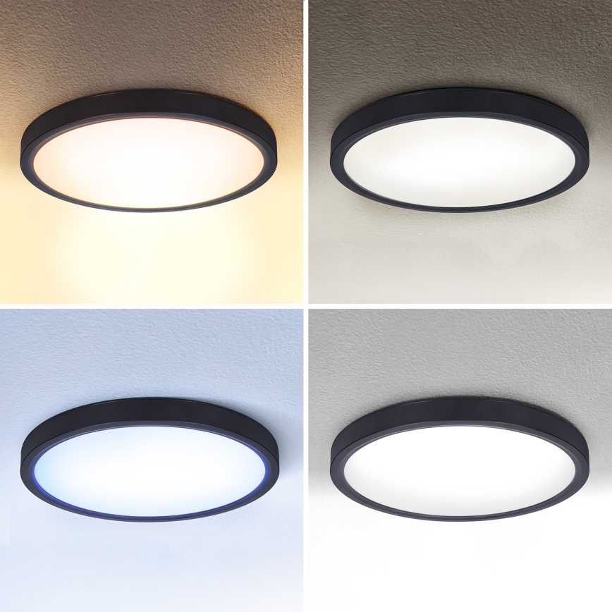 Brilagi - LED Prigušiva stropna svjetiljka ESTELA LED/36W/230V 3000-6500K ø 30 cm crna + daljinski upravljač