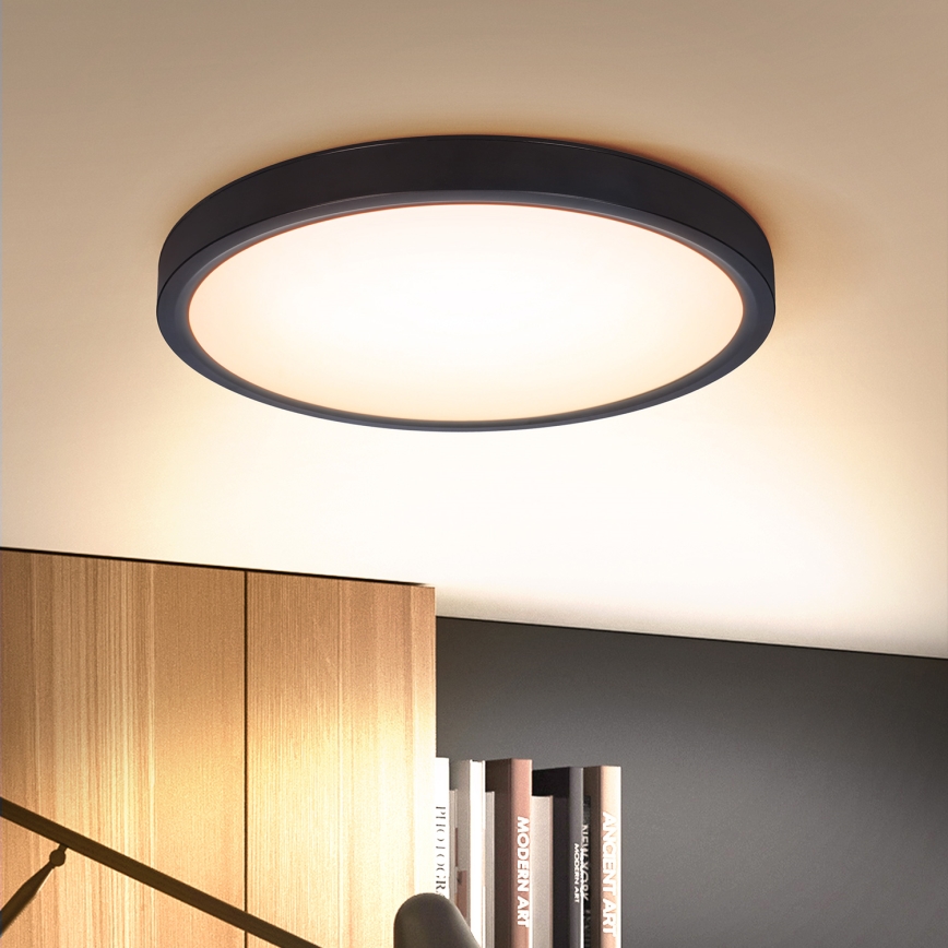 Brilagi - LED Prigušiva stropna svjetiljka ESTELA LED/36W/230V 3000-6500K ø 30 cm crna + daljinski upravljač