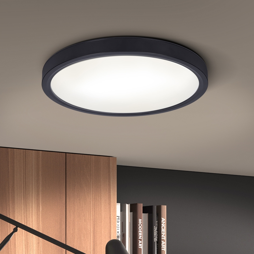 Brilagi - LED Prigušiva stropna svjetiljka ESTELA LED/36W/230V 3000-6500K ø 30 cm crna + daljinski upravljač