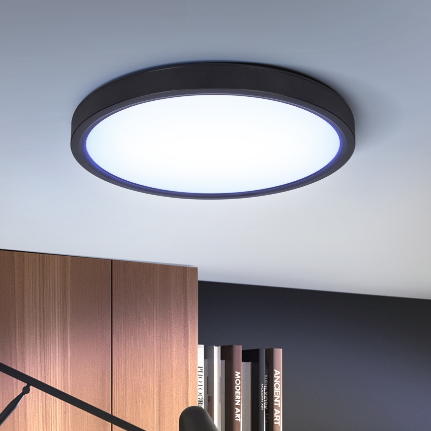 Brilagi - LED Prigušiva stropna svjetiljka ESTELA LED/36W/230V 3000-6500K ø 30 cm crna + daljinski upravljač