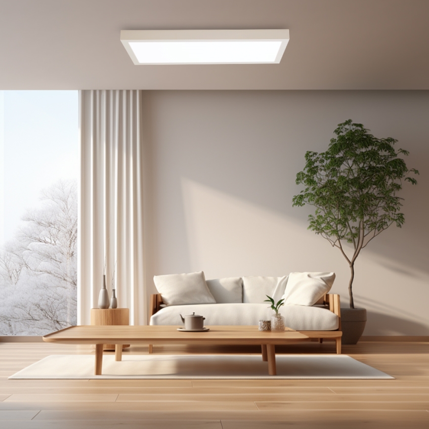 Brilagi - LED Prigušiva stropna svjetiljka za kupaonicu FRAME SMART LED/30W/230V 30x60 cm 3000-6000K IP44 bijela + daljinski upravljač