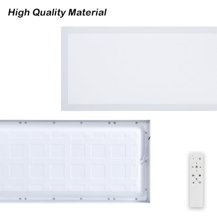Brilagi - LED Prigušiva stropna svjetiljka za kupaonicu FRAME SMART LED/30W/230V 30x60 cm 3000-6000K IP44 bijela + daljinski upravljač