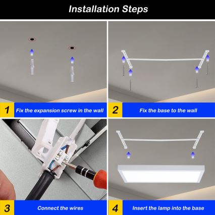Brilagi - LED Prigušiva stropna svjetiljka za kupaonicu FRAME SMART LED/30W/230V 30x60 cm 3000-6000K IP44 bijela + daljinski upravljač