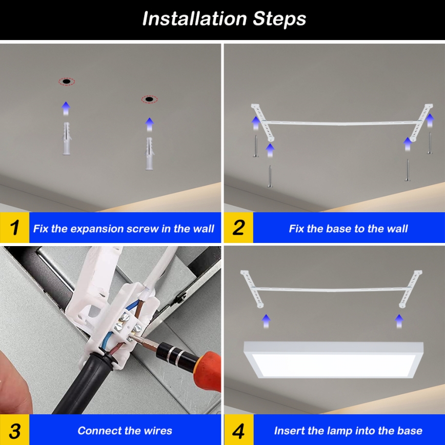 Brilagi - LED Prigušiva stropna svjetiljka za kupaonicu FRAME SMART LED/30W/230V 30x60 cm 3000-6000K IP44 bijela + daljinski upravljač