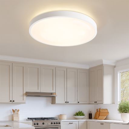 Brilagi - LED prigušiva stropna svjetiljka GLASS POOL DOUBLE LED/80W/230V 3000-6000K 60 cm bijela + daljinski upravljač