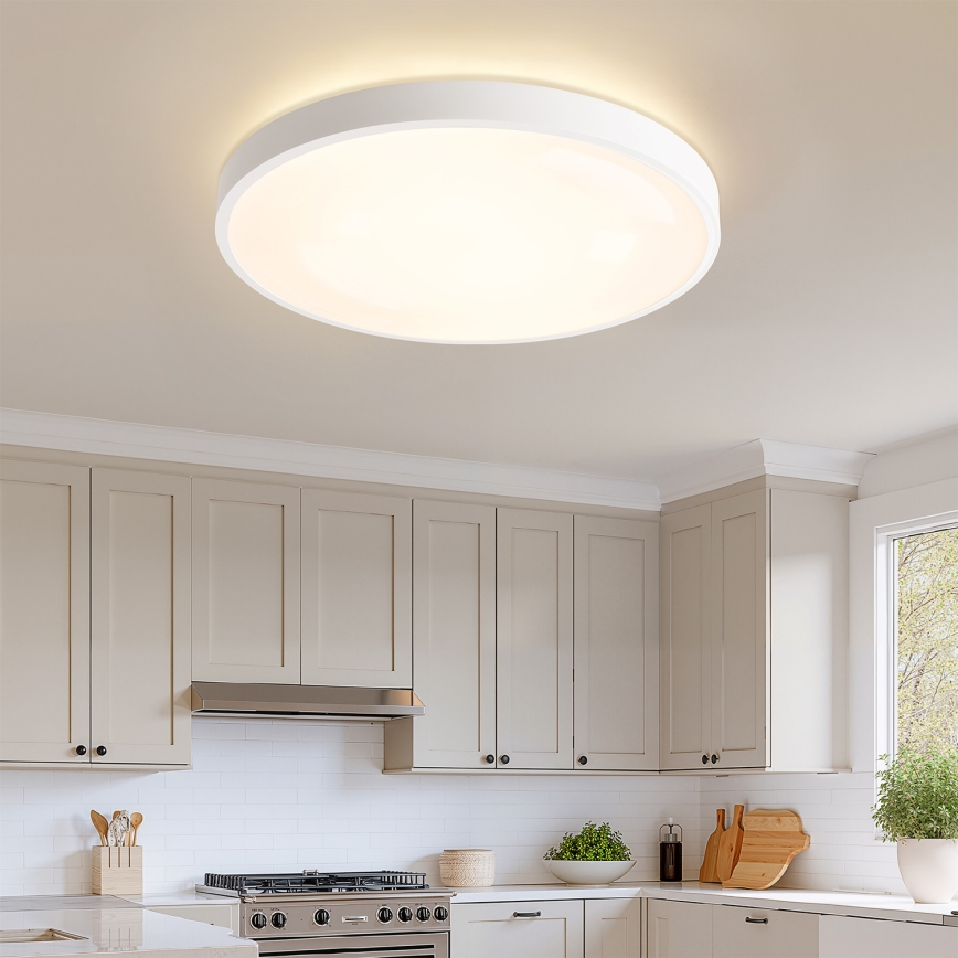 Brilagi - LED prigušiva stropna svjetiljka GLASS POOL DOUBLE LED/80W/230V 3000-6000K 60 cm bijela + daljinski upravljač