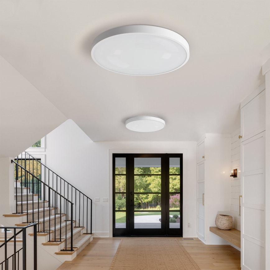 Brilagi - LED prigušiva stropna svjetiljka GLASS POOL DOUBLE LED/80W/230V 3000-6000K 60 cm bijela + daljinski upravljač