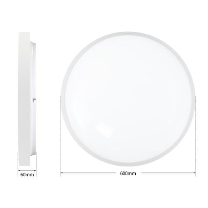 Brilagi - LED prigušiva stropna svjetiljka GLASS POOL DOUBLE LED/80W/230V 3000-6000K 60 cm bijela + daljinski upravljač