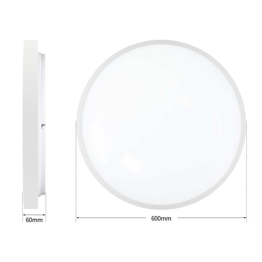 Brilagi - LED prigušiva stropna svjetiljka GLASS POOL DOUBLE LED/80W/230V 3000-6000K 60 cm bijela + daljinski upravljač