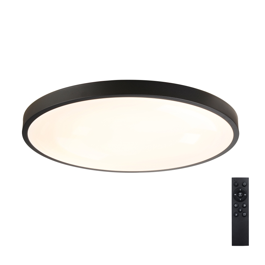 Brilagi - LED stropna svjetiljka s prigušivanjem GLASS POOL DOUBLE LED/80W/230V 3000-6000K 60 cm crna + daljinski upravljač