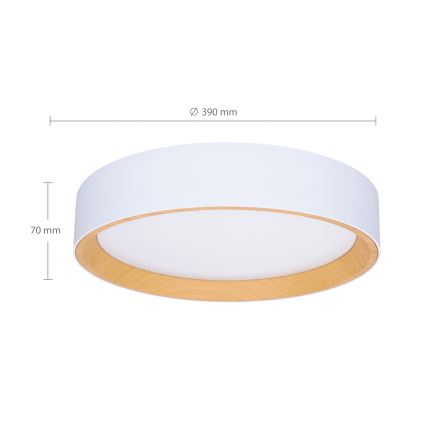 Brilagi - LED Prigušiva stropna svjetiljka LARIOS LED/48W/230V 3000-6500K ø 39 cm bijela + daljinski upravljač