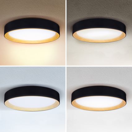 Brilagi - LED Prigušiva stropna svjetiljka LARIOS LED/60W/230V 3000-6500K ø 49 cm crna + daljinski upravljač