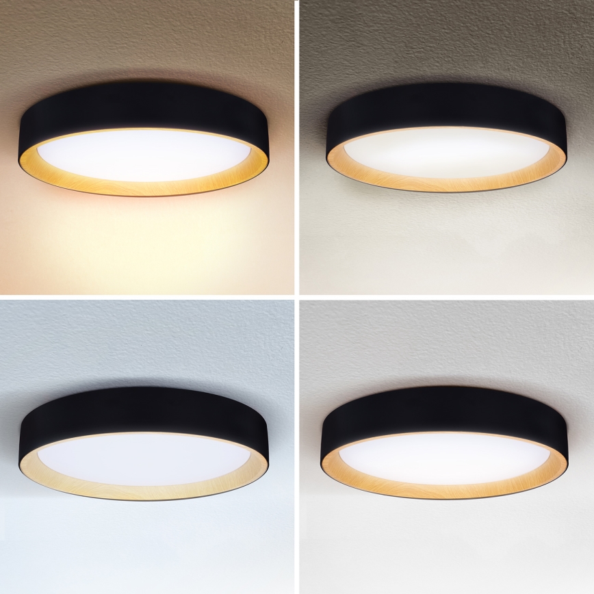 Brilagi - LED Prigušiva stropna svjetiljka LARIOS LED/60W/230V 3000-6500K ø 49 cm crna + daljinski upravljač
