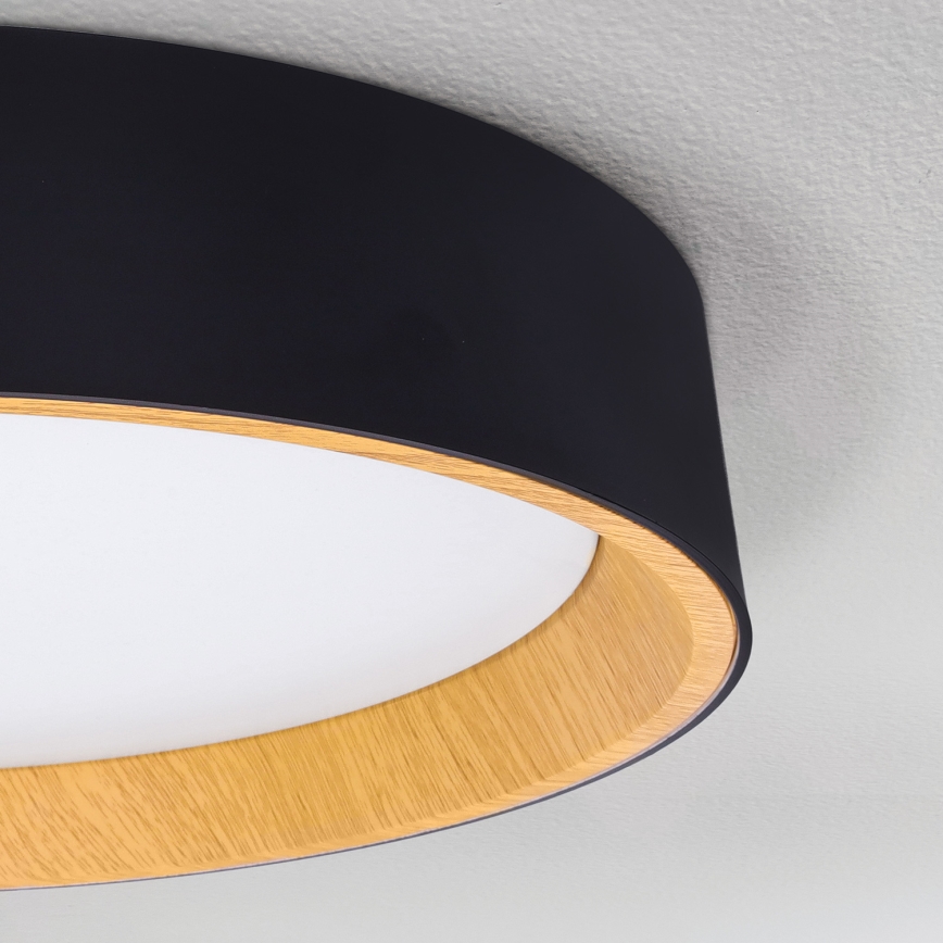 Brilagi - LED Prigušiva stropna svjetiljka LARIOS LED/60W/230V 3000-6500K ø 49 cm crna + daljinski upravljač