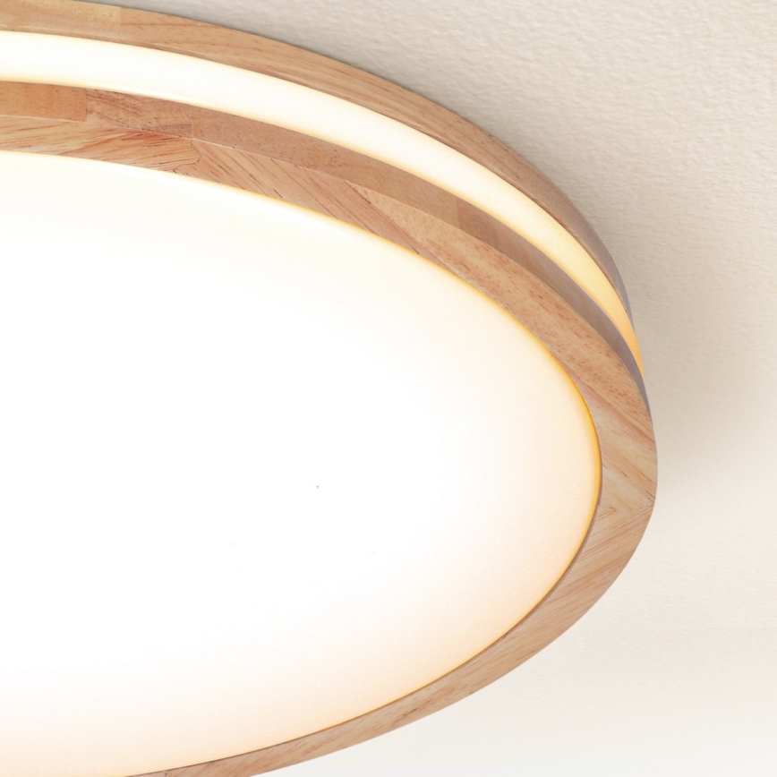 Brilagi - LED prigušivo stropno svjetlo MOLINA LED/72W/230V 3000-6500K hrast prom. 78 cm + daljinski upravljač