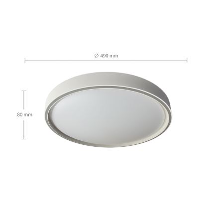 Brilagi - Prigušivo LED stropno svjetlo NANCI LED/60W/230V 3000-6500K Ø 49 cm srebrno + daljinski upravljač