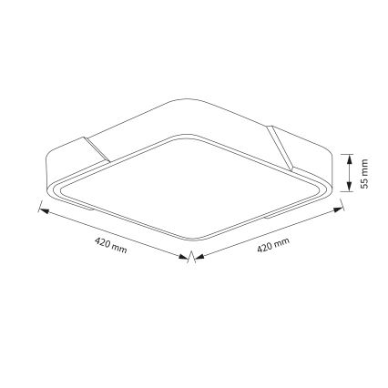 Brilagi - LED prigušivo stropno svjetlo PILANA LED/48W/230V 3000-6500K hrast/bijela 42x42 cm + daljinski upravljač
