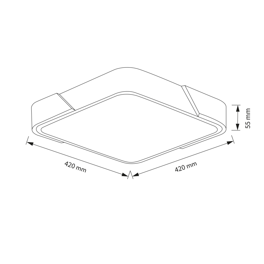 Brilagi - LED prigušivo stropno svjetlo PILANA LED/48W/230V 3000-6500K hrast/bijela 42x42 cm + daljinski upravljač