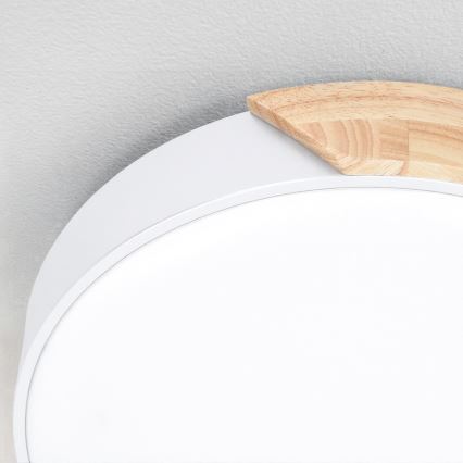 Brilagi - stropna LED svjetiljka s prigušivanjem PILANA LED/60W/230V 3000-6500K hrast/bijela Ø 60 cm + daljinski upravljač