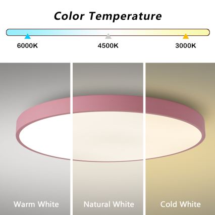 Brilagi - LED svjetiljka s prigušivanjem POOL SMART LED/128W/230V Ø 100 cm Wi-Fi Tuya + daljinski upravljač ružičasta