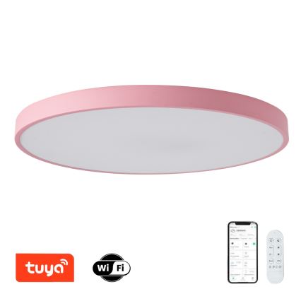 Brilagi - LED svjetiljka s prigušivanjem POOL SMART LED/128W/230V Ø 100 cm Wi-Fi Tuya + daljinski upravljač ružičasta