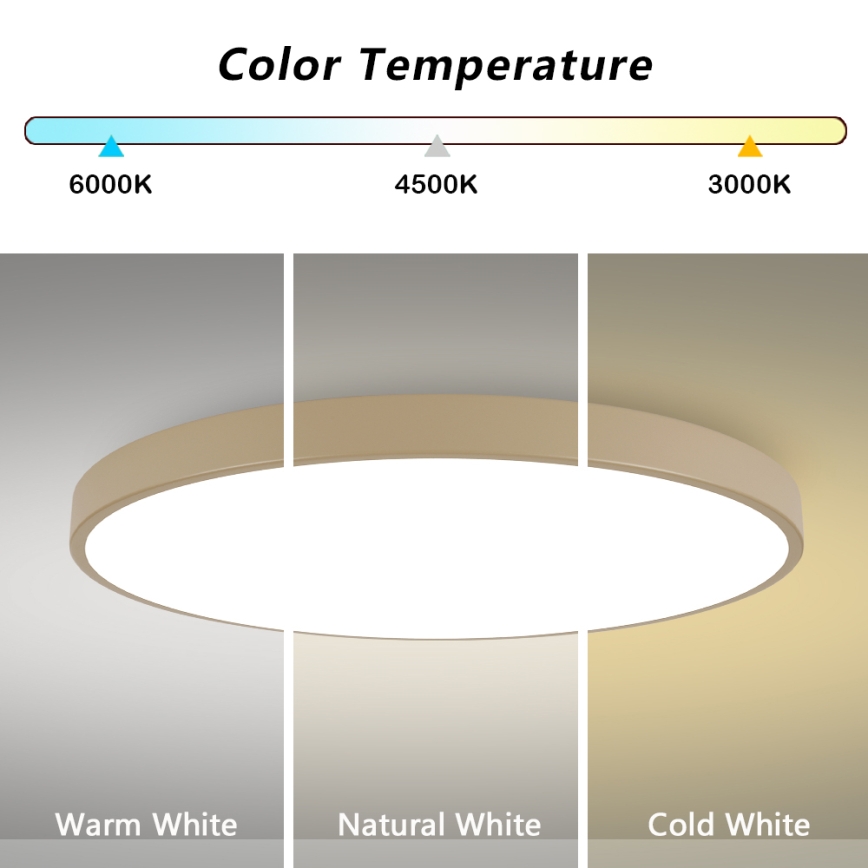 Brilagi - LED stropno svjetlo s mogućnošću prigušivanja POOL SMART LED/180W/230V 3000-6000K 120 cm bež Wi-Fi Tuya + daljinski upravljač