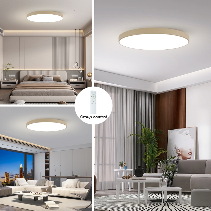 Brilagi - LED stropno svjetlo s mogućnošću prigušivanja POOL SMART LED/180W/230V 3000-6000K 120 cm bež Wi-Fi Tuya + daljinski upravljač