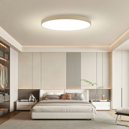 Brilagi - LED stropno svjetlo s mogućnošću prigušivanja POOL SMART LED/180W/230V 3000-6000K 120 cm u bež boji Wi-Fi Tuya + daljinski upravljač