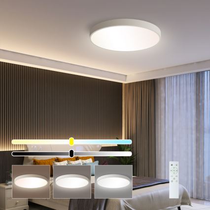 Brilagi - LED stropna svjetiljka POOL SMART s mogućnošću prigušivanja LED/48W/230V 40 cm 3000-6000K Wi-Fi Tuya + s daljinskim upravljačem bijela