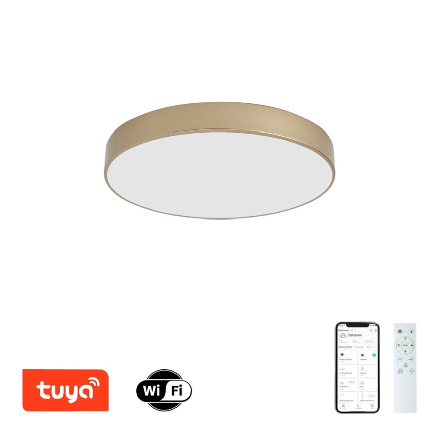 Brilagi - LED prigušiva stropna svjetiljka POOL SMART LED/60W/230V 3000-6000K Ø 50 cm Wi-Fi Tuya zlatna + daljinski upravljač