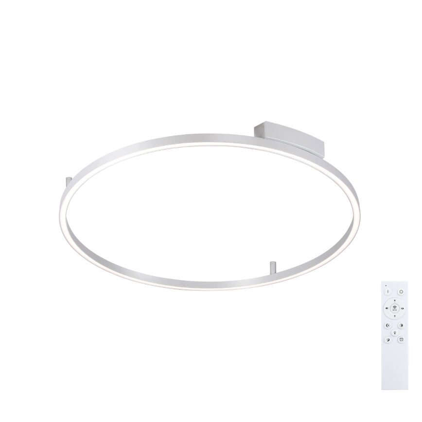 Brilagi - LED stropna svjetiljka PORTOFINO s možností prigušivanja LED/60W/230V 3000-6000K Ø 80 cm srebrna + daljinski upravljač