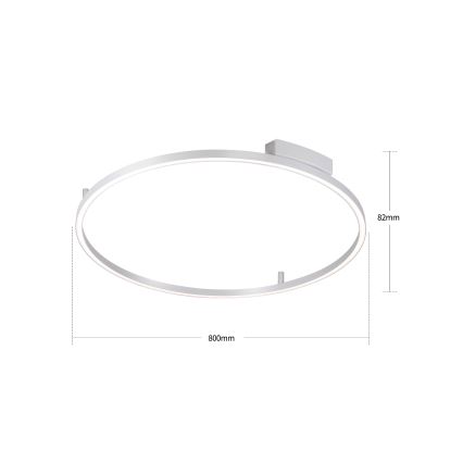 Brilagi - LED stropna svjetiljka PORTOFINO s možností prigušivanja LED/60W/230V 3000-6000K Ø 80 cm srebrna + daljinski upravljač
