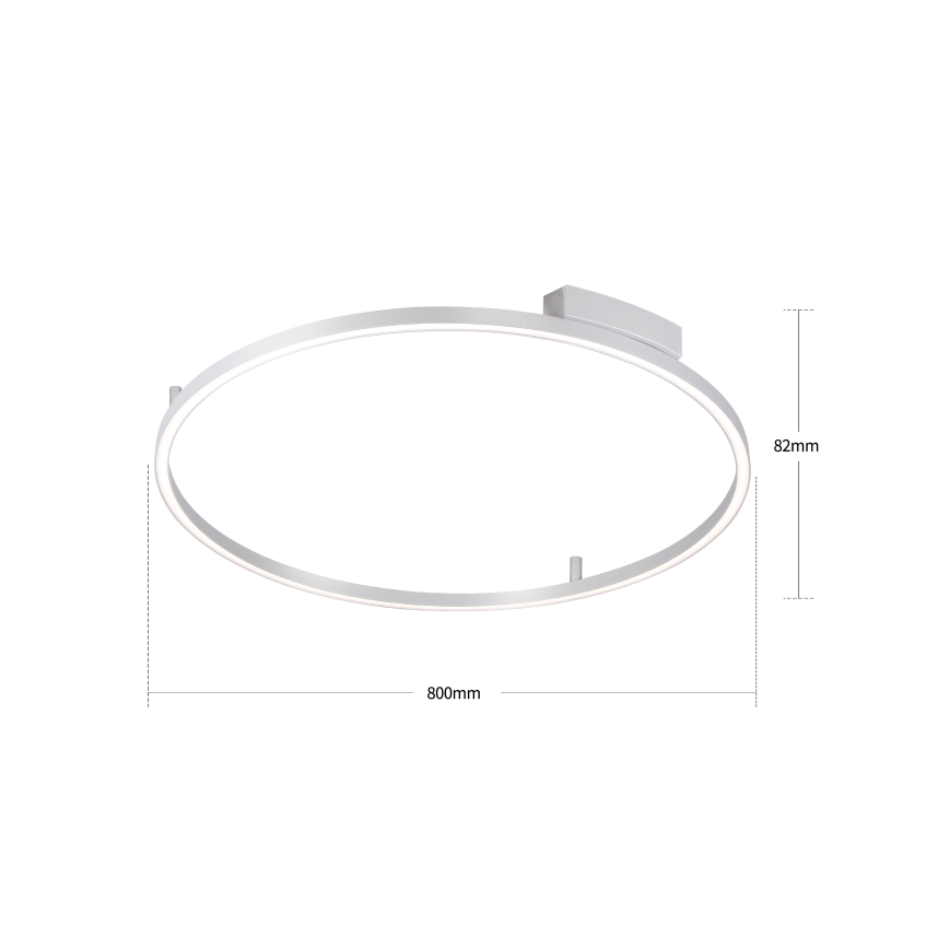 Brilagi - LED stropna svjetiljka PORTOFINO s možností prigušivanja LED/60W/230V 3000-6000K Ø 80 cm srebrna + daljinski upravljač