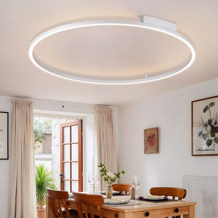 Brilagi - LED stropna svjetiljka s prigušivanjem PORTOFINO LED/85W/230V 3000-6000K pr. 120 cm srebrna + daljinski upravljač
