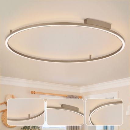 Brilagi - LED stropna svjetiljka s mogućnošću prigušivanja PORTOFINO LED/85W/230V 3000-6000K promjer 120 cm bež + daljinski upravljač