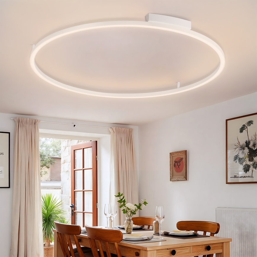 Brilagi - prigušivačka stropna LED svjetiljka PORTOFINO, 85 W, 230 V, 3000–6000 K, promjer 120 cm, bijela + daljinski upravljač