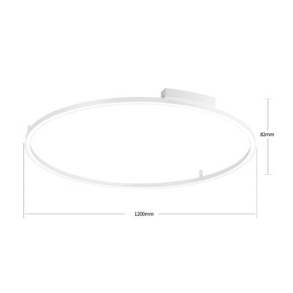 Brilagi - prigušivačka stropna LED svjetiljka PORTOFINO, 85 W, 230 V, 3000–6000 K, promjer 120 cm, bijela + daljinski upravljač