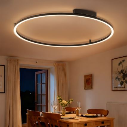 Brilagi - LED prigušiva stropna svjetiljka PORTOFINO LED/85W/230V 3000-6000K prom. 120 cm crna + daljinsko upravljanje