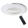 Brilagi - LED Prigušiva svjetiljka s ventilatorom AURA LED/38W/230V 3000-6000K bijela + daljinski upravljač