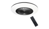 Brilagi - LED Prigušiva svjetiljka s ventilatorom AURA LED/38W/230V 3000-6000K crna + daljinski upravljač