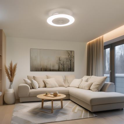 Brilagi - LED Prigušiva svjetiljka s ventilatorom AURA LED/38W/230V 3000-6000K bijela + daljinski upravljač