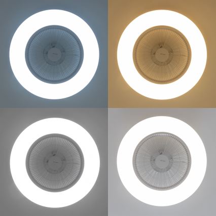 Brilagi - LED Prigušiva svjetiljka s ventilatorom AURA LED/38W/230V 3000-6000K bijela + daljinski upravljač