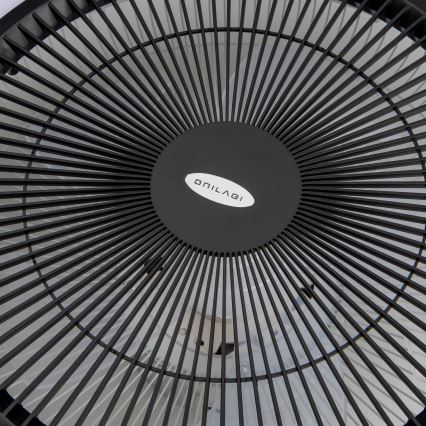 Brilagi - LED Prigušiva svjetiljka s ventilatorom AURA LED/38W/230V 3000-6000K crna + daljinski upravljač