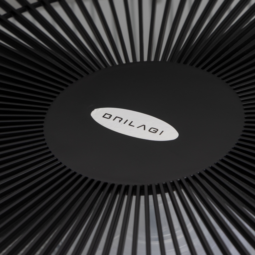 Brilagi - LED Prigušiva svjetiljka s ventilatorom AURA LED/38W/230V 3000-6000K crna + daljinski upravljač