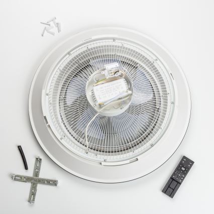 Brilagi - LED Prigušiva svjetiljka s ventilatorom AURA LED/38W/230V 3000-6000K srebrna + daljinski upravljač